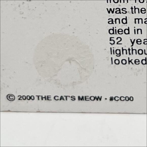 Vintage The Cat's Meow White Head Lighthouse 2000 Collector's Club House - Picture 6 of 8